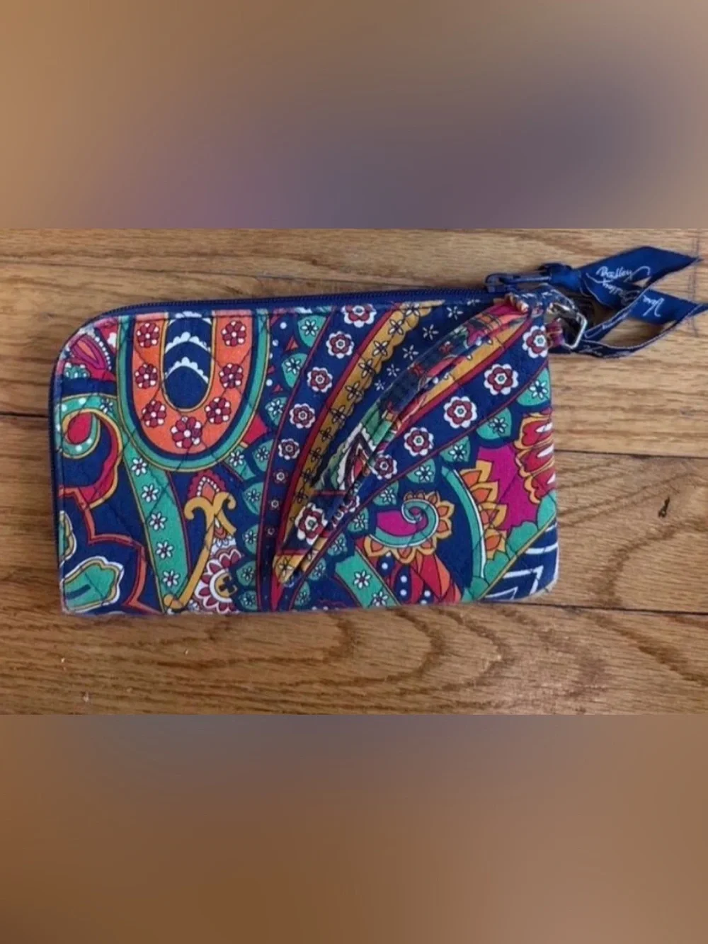 Vera Bradley Zipper Wallet Wristlet -Venetian Paisley-Retired -Winter 2013